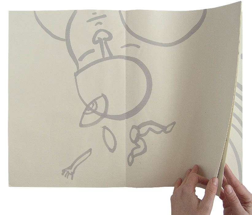Agnes Keil, foldet book large, Indian ink, 715 x 27,5cm, 2010